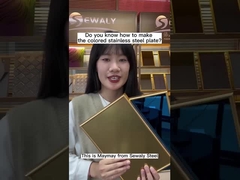 CE Titanium Blue Mirror Finish แผ่นสแตนเลส 4x8 สีเทา